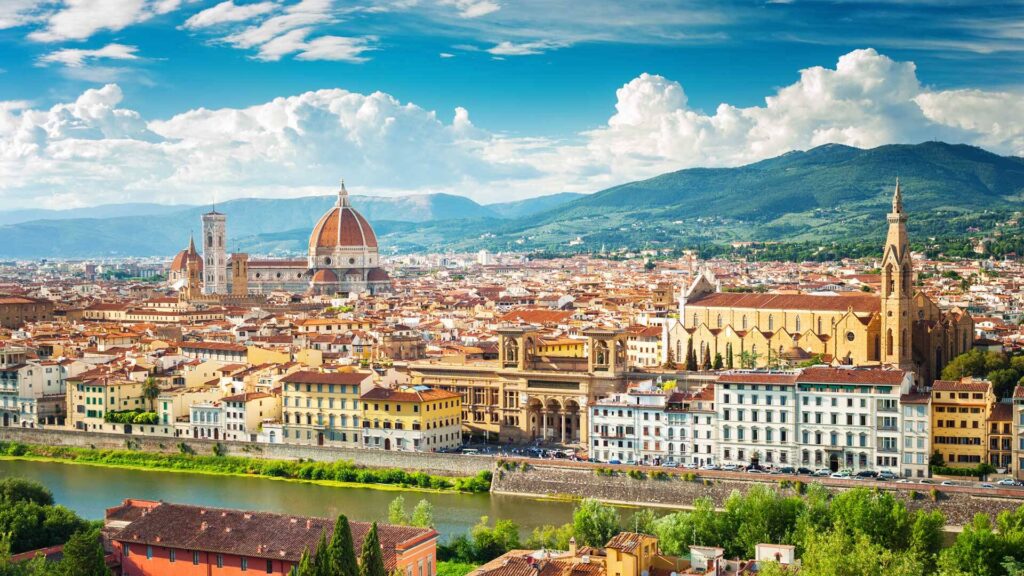 view of florence from above