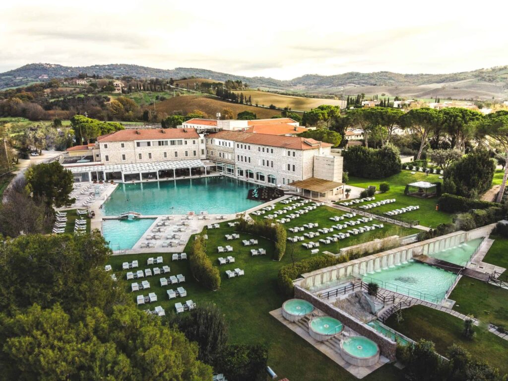 terme di saturnia view of the entire complex