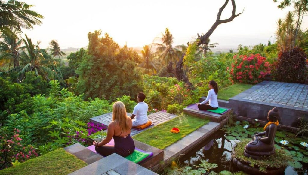 meditation session in bali