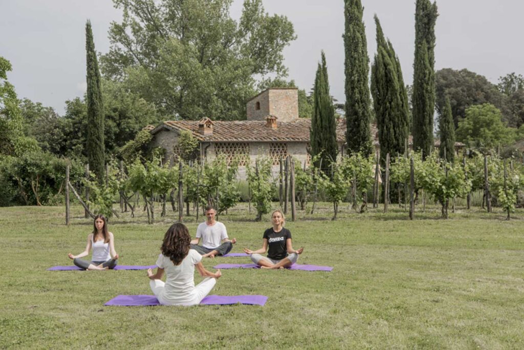 yoga in the garden