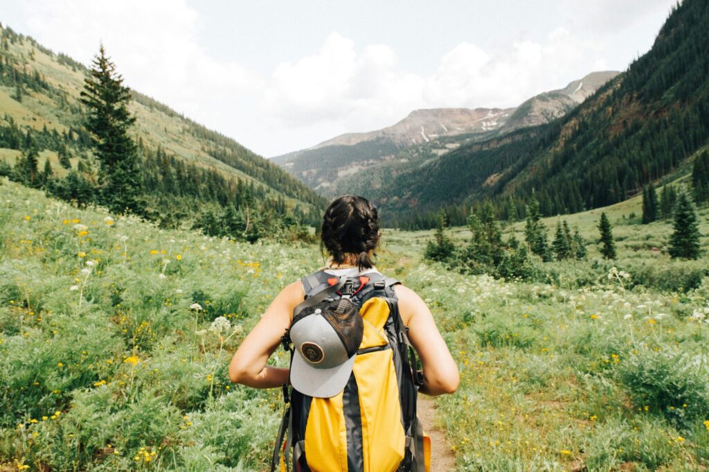 woman hiking