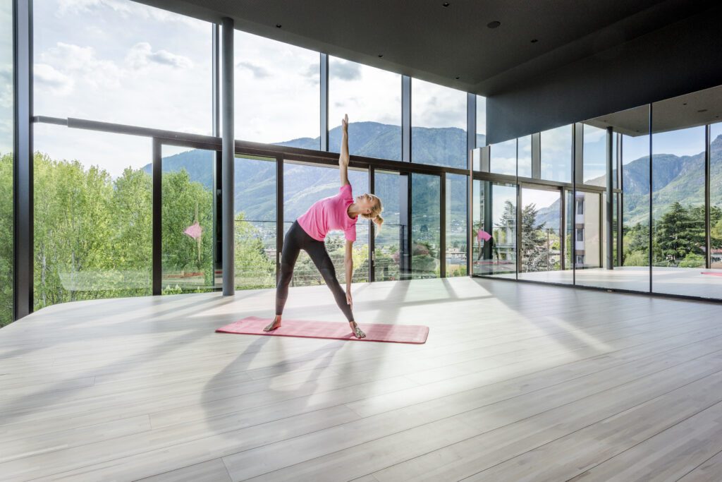 woman doing yoga