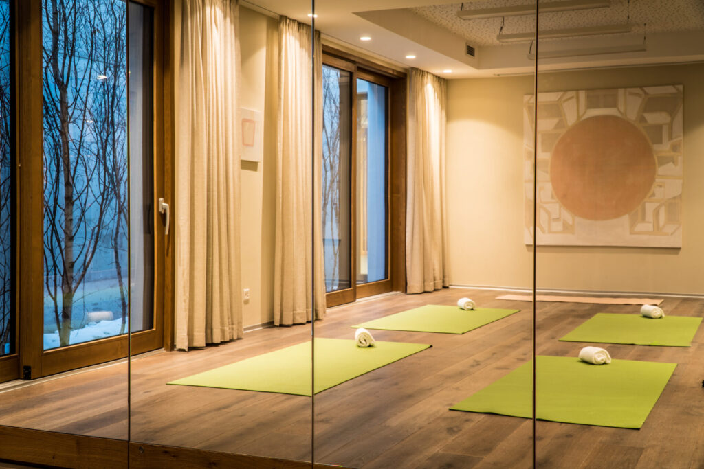 the capra saas-fee yoga room